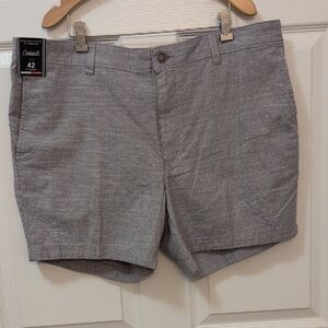 Roundtree & Yorke Gray Flat Front Shorts